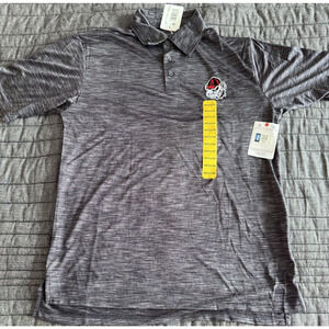 New NCAA Georgia Bulldogs Men’s Polo Shirt Size M UGA Gray Champion Embroidered